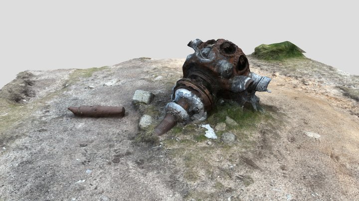 B-29 Over Exposed Engine 1 3D Model