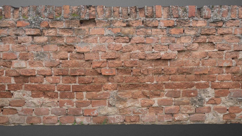Low mixed dark bricks wall