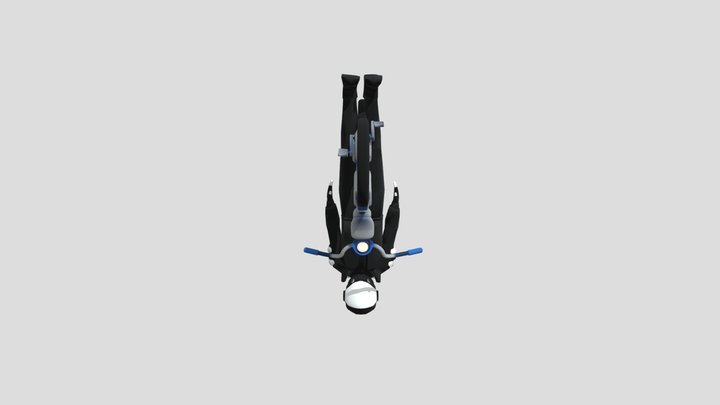 Sci Fi NPC Biker 3D Model
