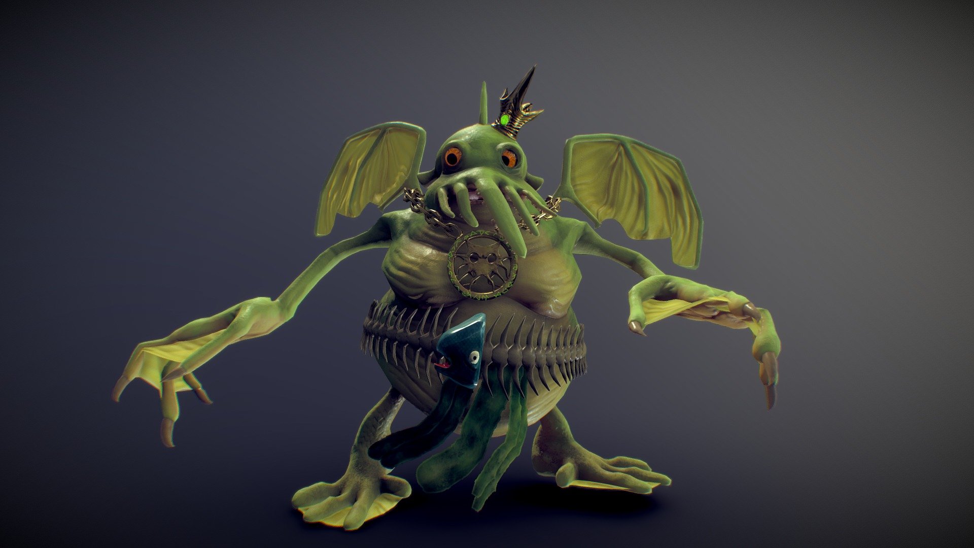 Cute Cthulhu 3d Model By Antonio Pampin Apampin3d Fa3129d Sketchfab 1488