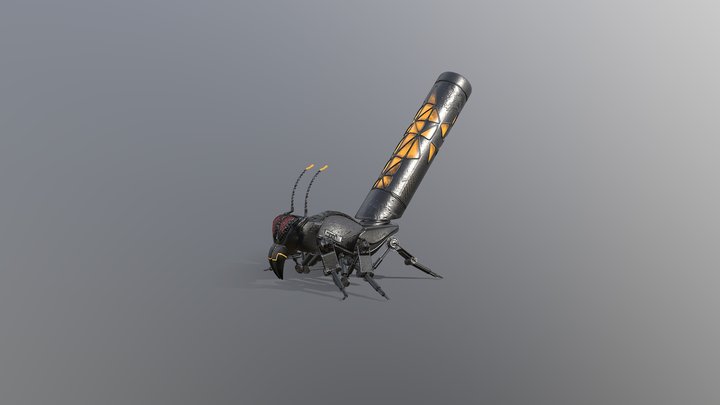 Post apocalyptic age Sci-fi Insect Model 3D Model