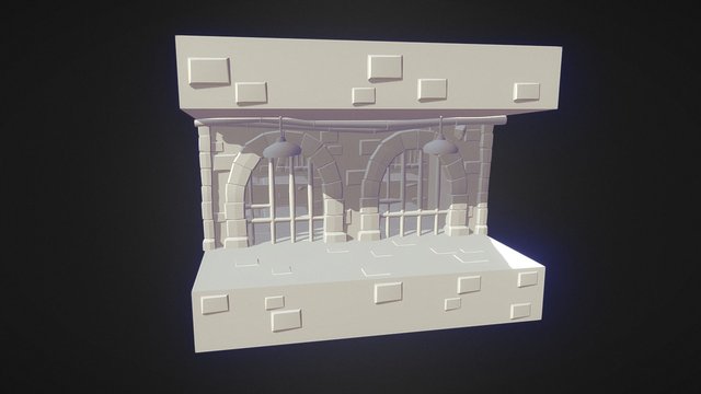 Dungeon Corridor (C1) 3D Model