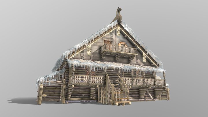 Medieval Cottage With 3 Floors 3D Model