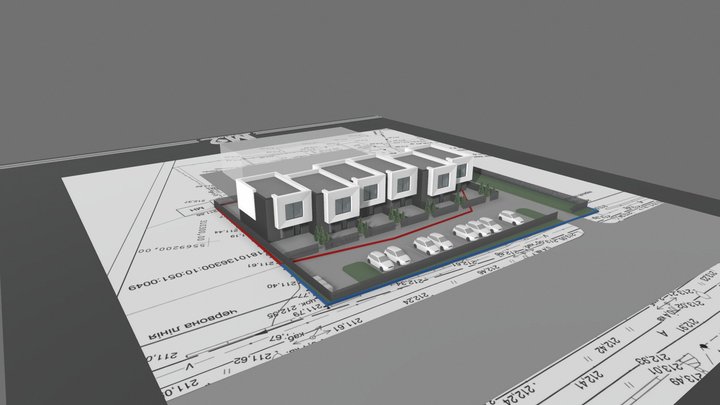 Зблоковані будинки F 3D Model