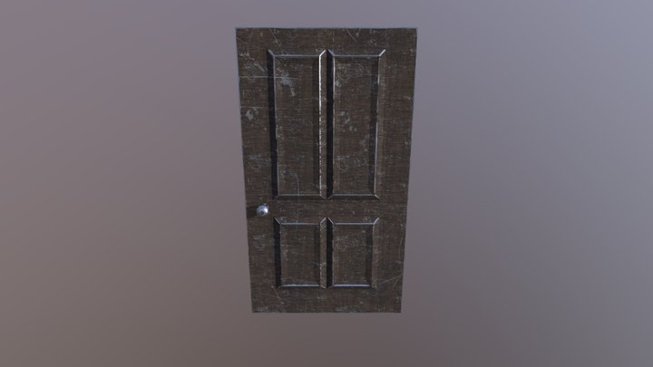 Worn Door 3D Model
