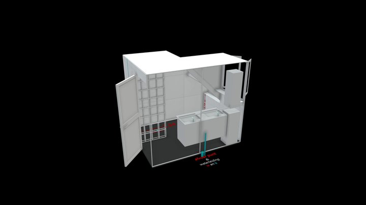 Badkamer Huidige Situatie 3D Model