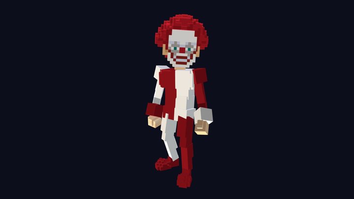 Clown Character - Voxel Model 3D Model