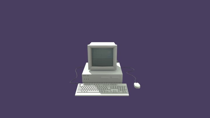 Retro Computer 3D Model