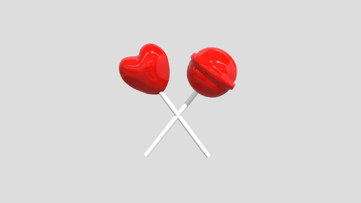 heart shaped candy 3D Model