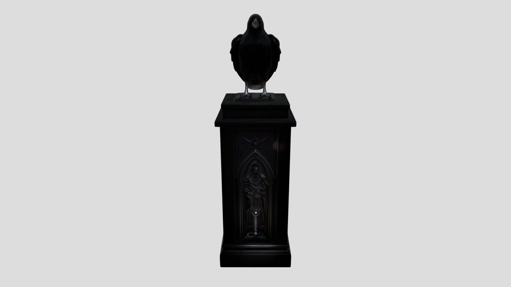 Raven on a Gothic Pedestal