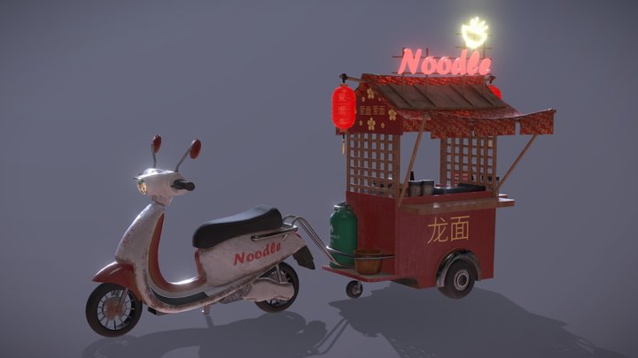 Noodle Cart 3D Model
