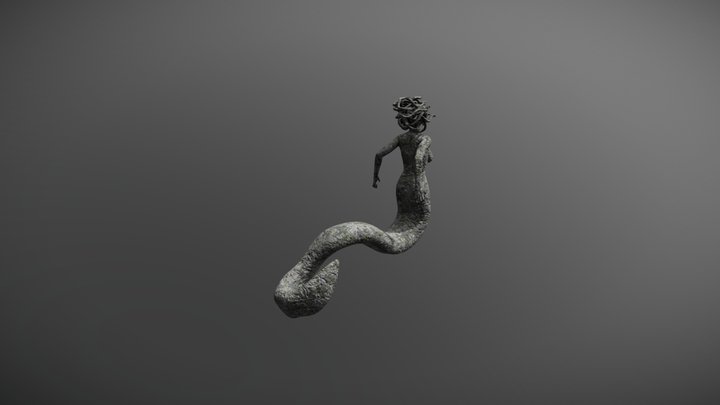 Gorgon mermaid and dice | 3D Print Model