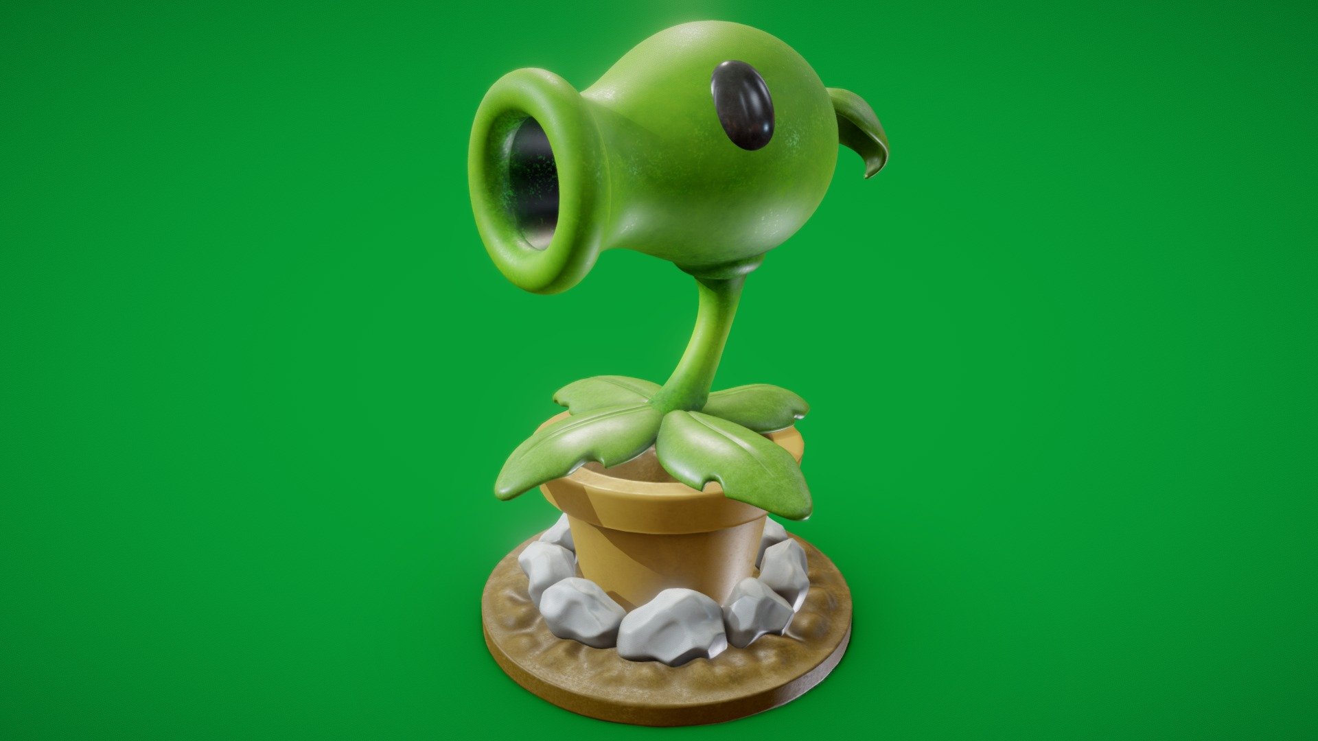 Peashoter Plants Vs Zombies 3d Model By Varizal23 Z23 [fa3d733] Sketchfab