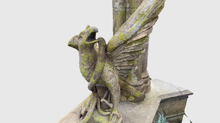 Hogwarts Courtyard Fountain 3D Model