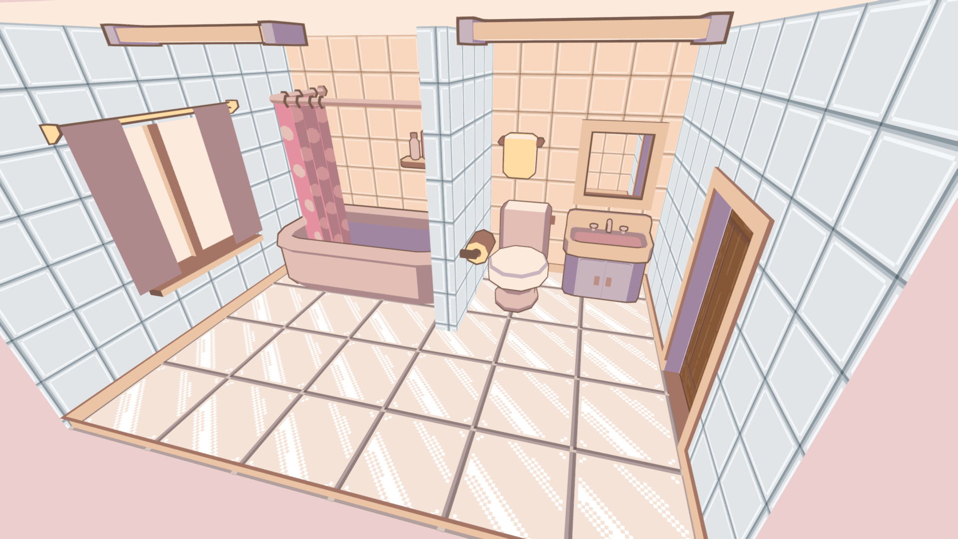 Deltarune Toriel's House Bathroom Download Free 3D model by
