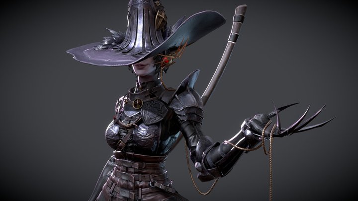 The Huntress - Game Ready Character 3D Model