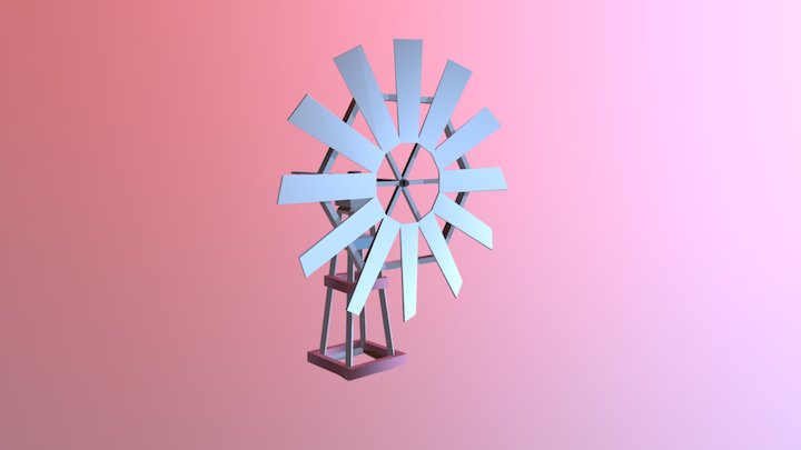會動的風車 3D Model