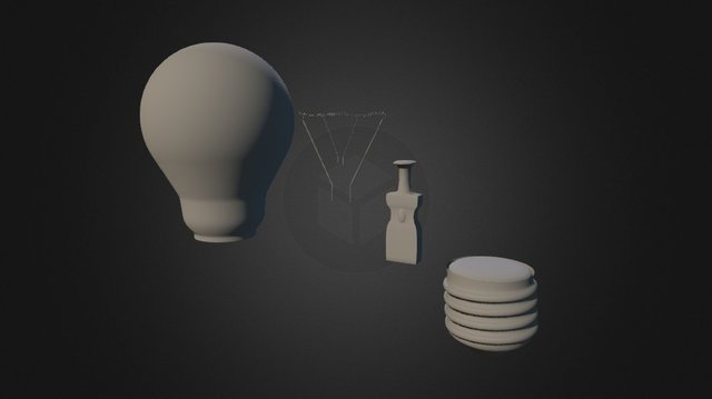Light bulb - Breakdown 3D Model
