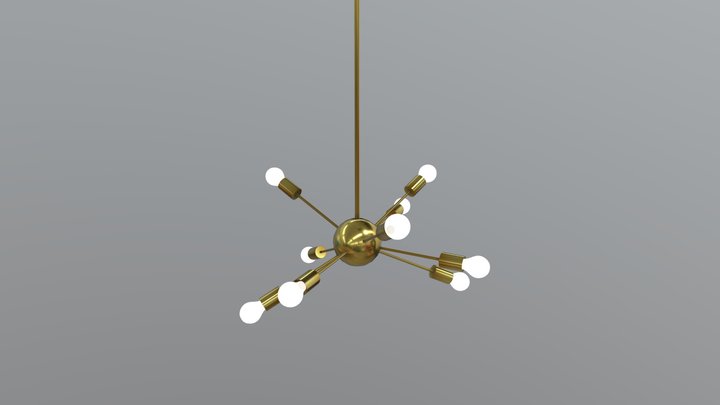 Pilsner Ceiling Lamp Gold - 56018 3D Model