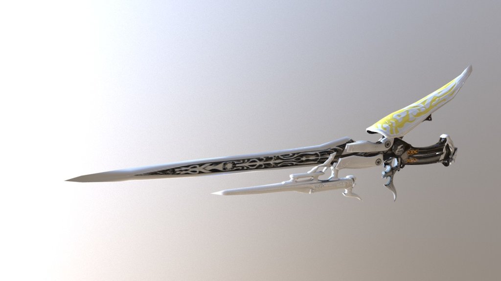 Gunblade - 3D model by liveing99 [fa4751d] - Sketchfab