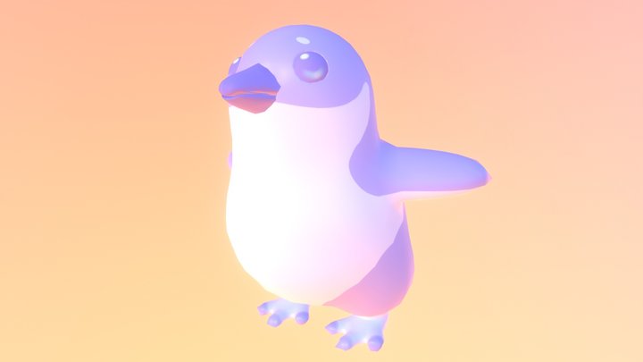 Periwinkle Penguin 3D Model