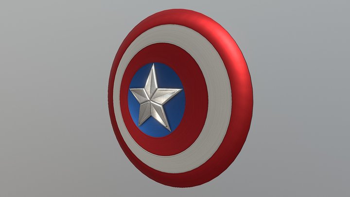 Captain America - Shield v2 3D Model