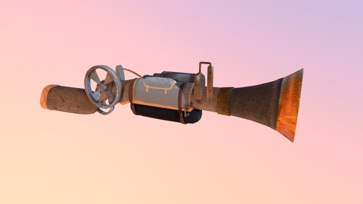 Steampunk Shotgun 3D Model
