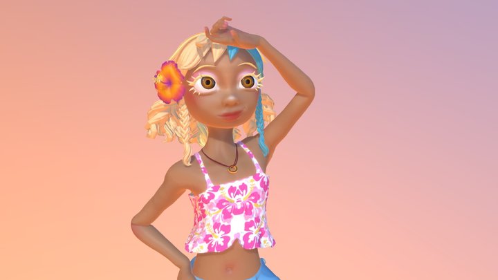 Beach Girl! 3D Model
