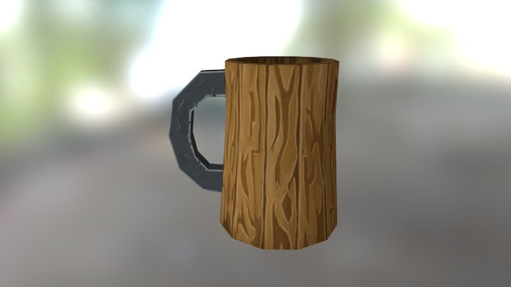 Hand painted Mug 3D Model