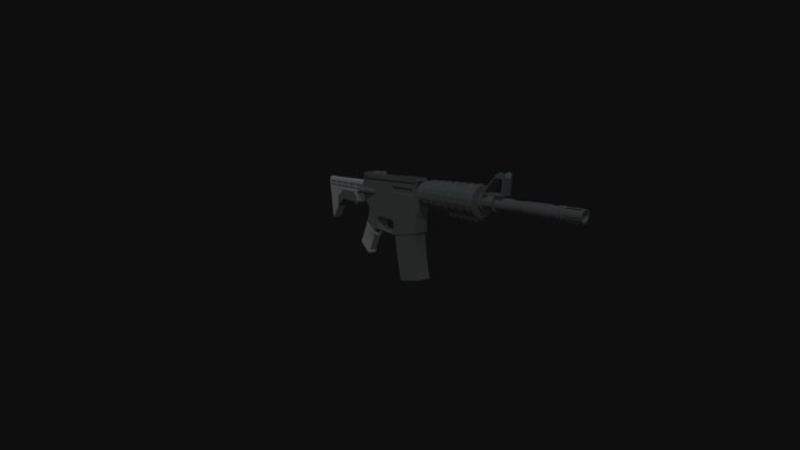 Lowpoly M416 Model 3D Model