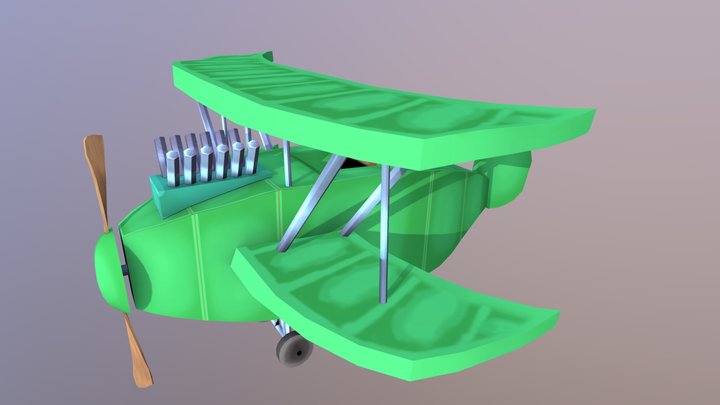 Game art plane for feedback 3D Model