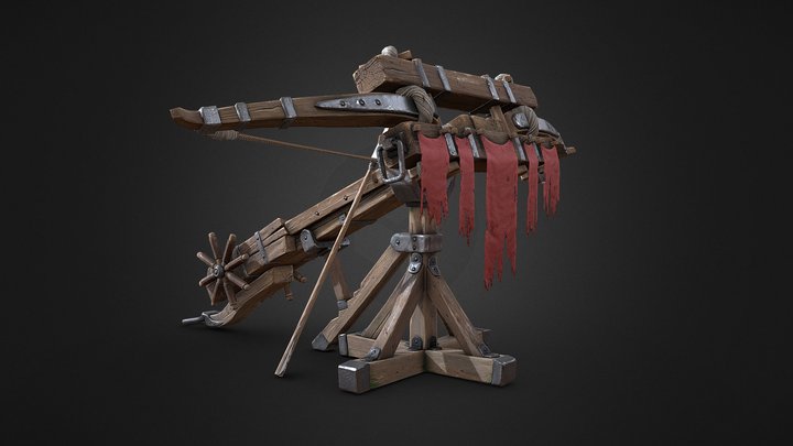 Medieval balista 3D Model