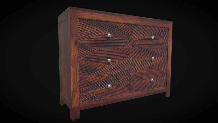 Wood cabinet 3D Model