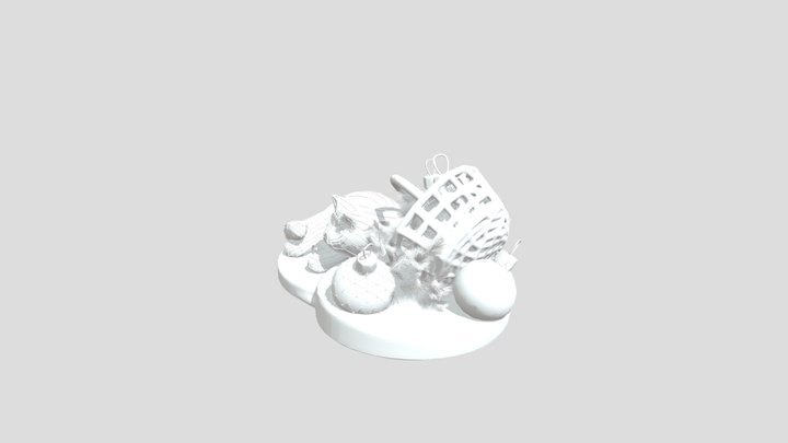 Рождественской кот 3D Model
