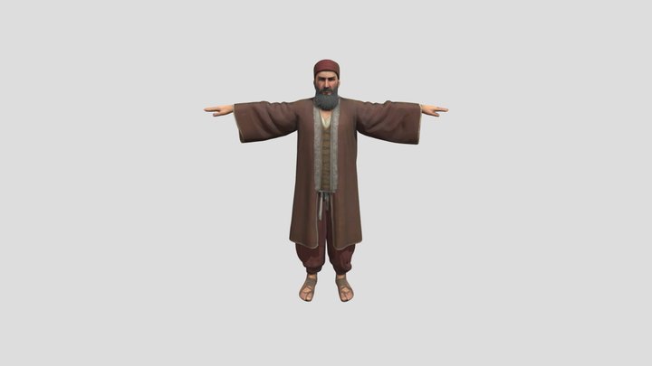 Turk villiger T-Pose 3D Model