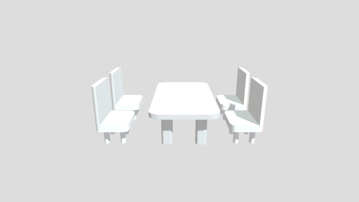 Modelling meja Makan 3D Model