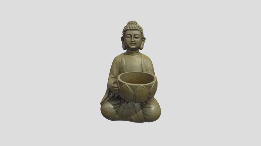 Buddha Mini Candle Holder Figure Photoscanned