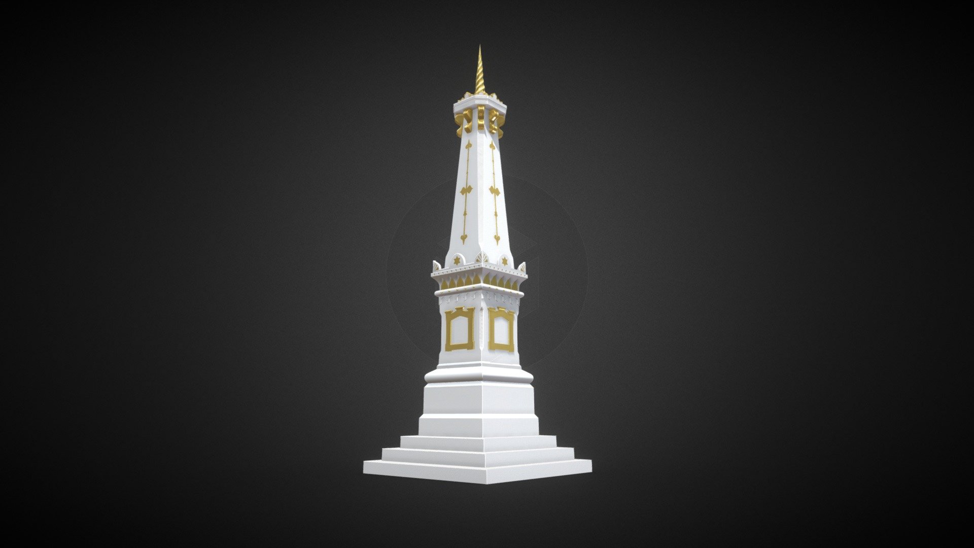 Indonesian Jogja Monument - 3D model by giga (@gits3d) [fa50d71 ...