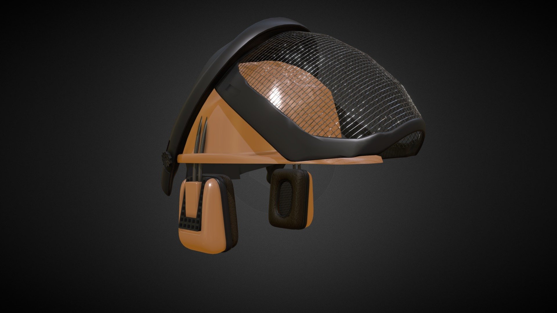PROTECTIVE FORESTRY HELMET Buy Royalty Free 3D model by