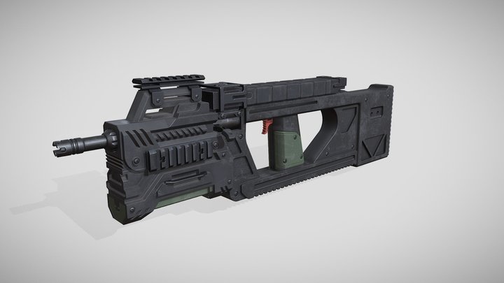 Gun - Rhino SMG 3D Model