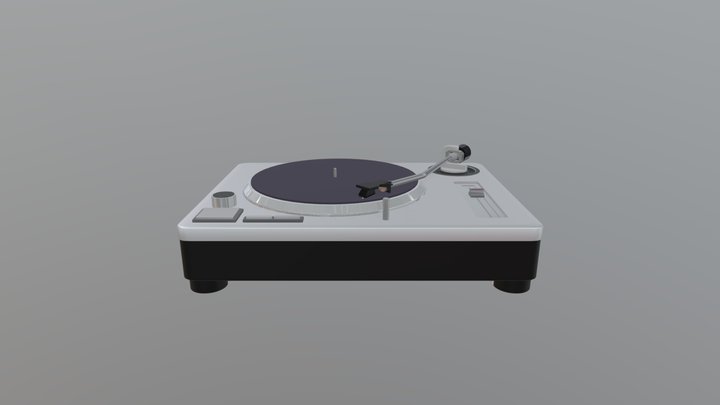 Simple Vinyl Turntable 3D Model