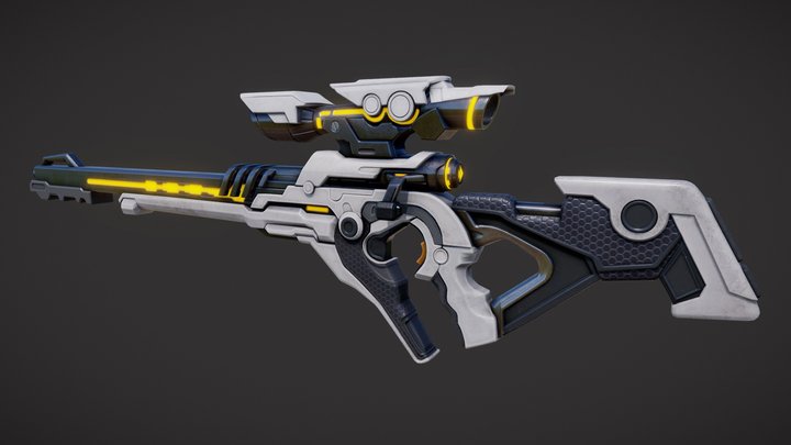 Scifi Sniper Rifle 3D Model