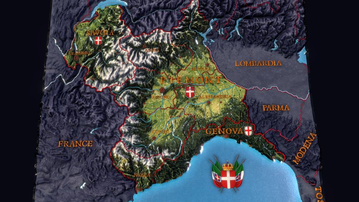 Kingdom of Piedmont 3D Model