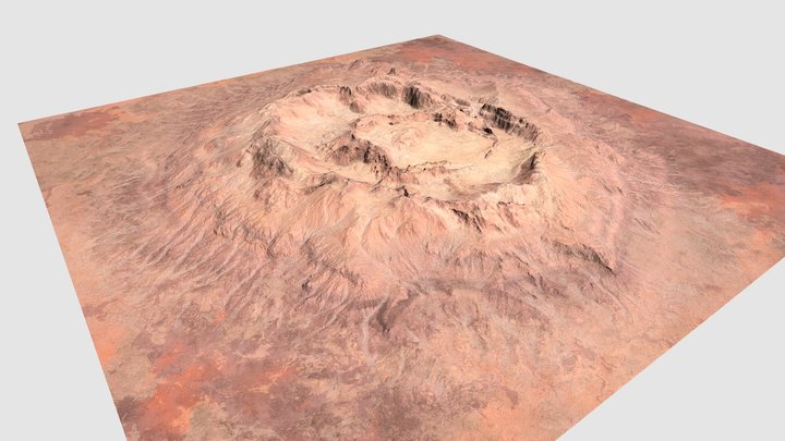 Desert Crater 3D Model