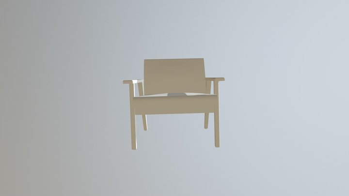 Wedge Chair for BassamFellows 3D Model