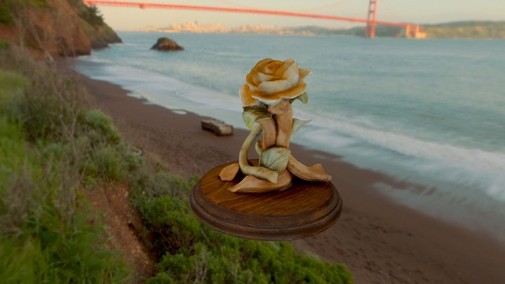 Rose Statuette 3D Model