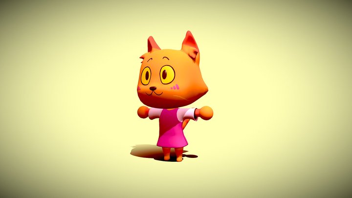 Cat character 3D Model