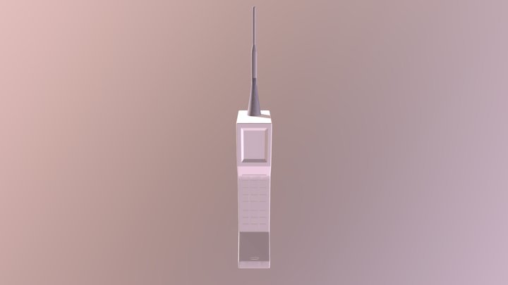 Brick Phone Textured 2 3D Model