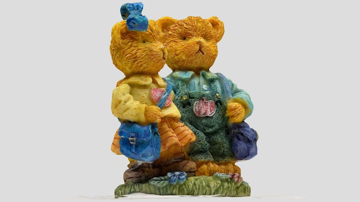 Twin bear toy 3D Model