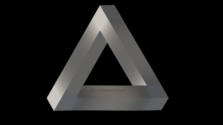 Impossible triangle 3D Model